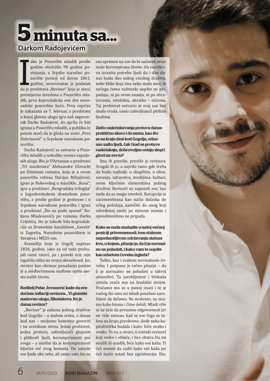 Novi magazin: Razgovor sa Darkom Radojevićem
